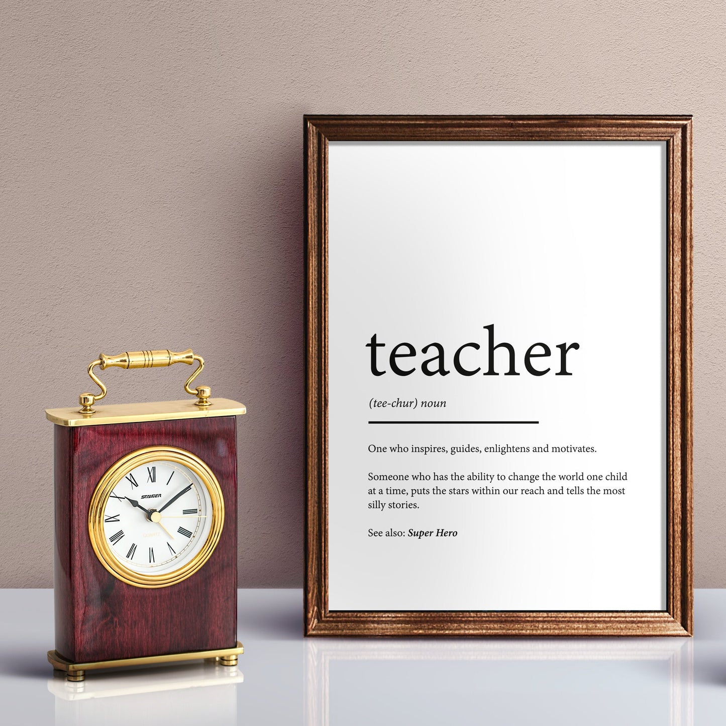 Teacher Definition Print | Typography | Family Prints | Gifts | School | Thank you | Poster