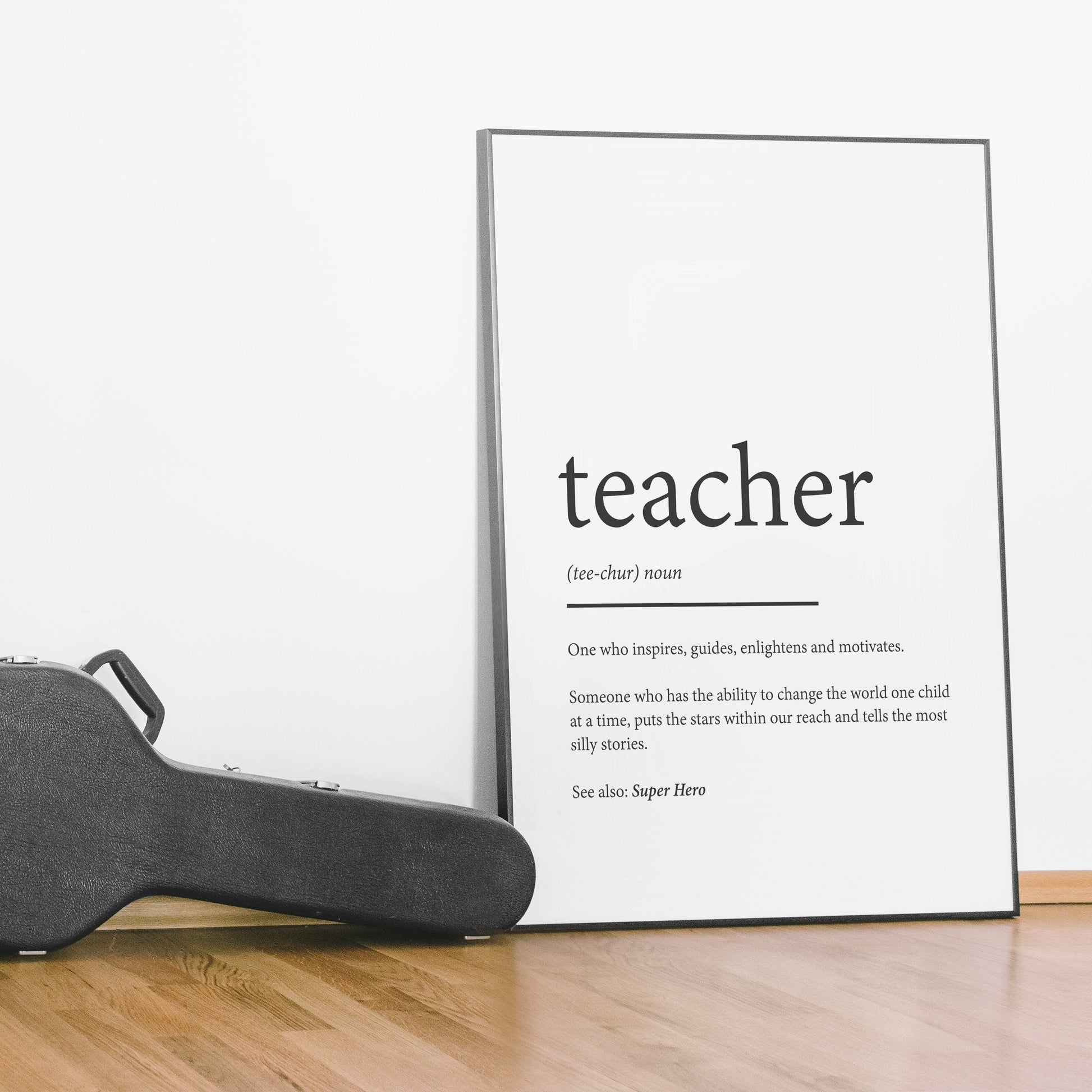 Teacher Definition Print | Typography | Family Prints | Gifts | School | Thank you | Poster