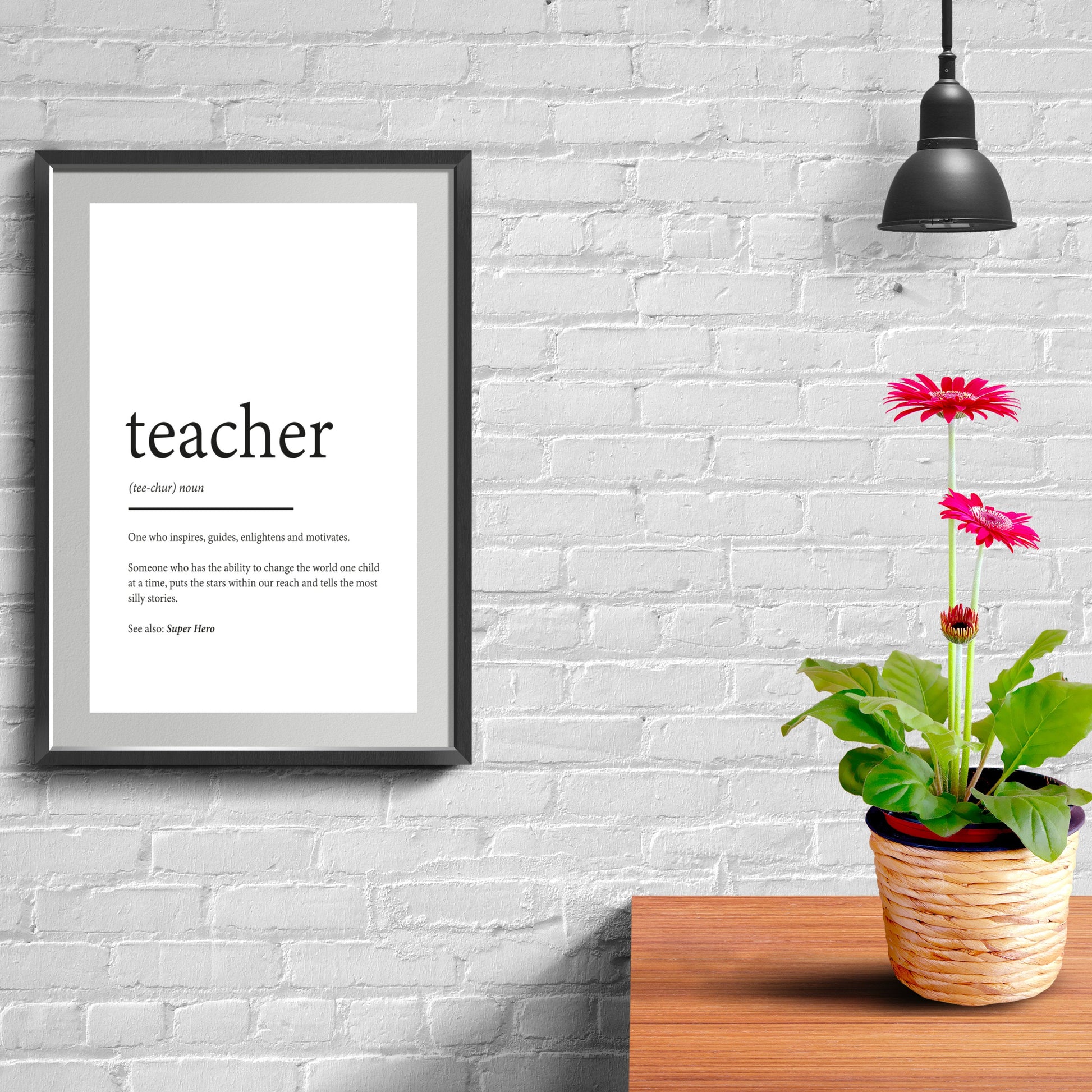 Teacher Definition Print | Typography | Family Prints | Gifts | School | Thank you | Poster