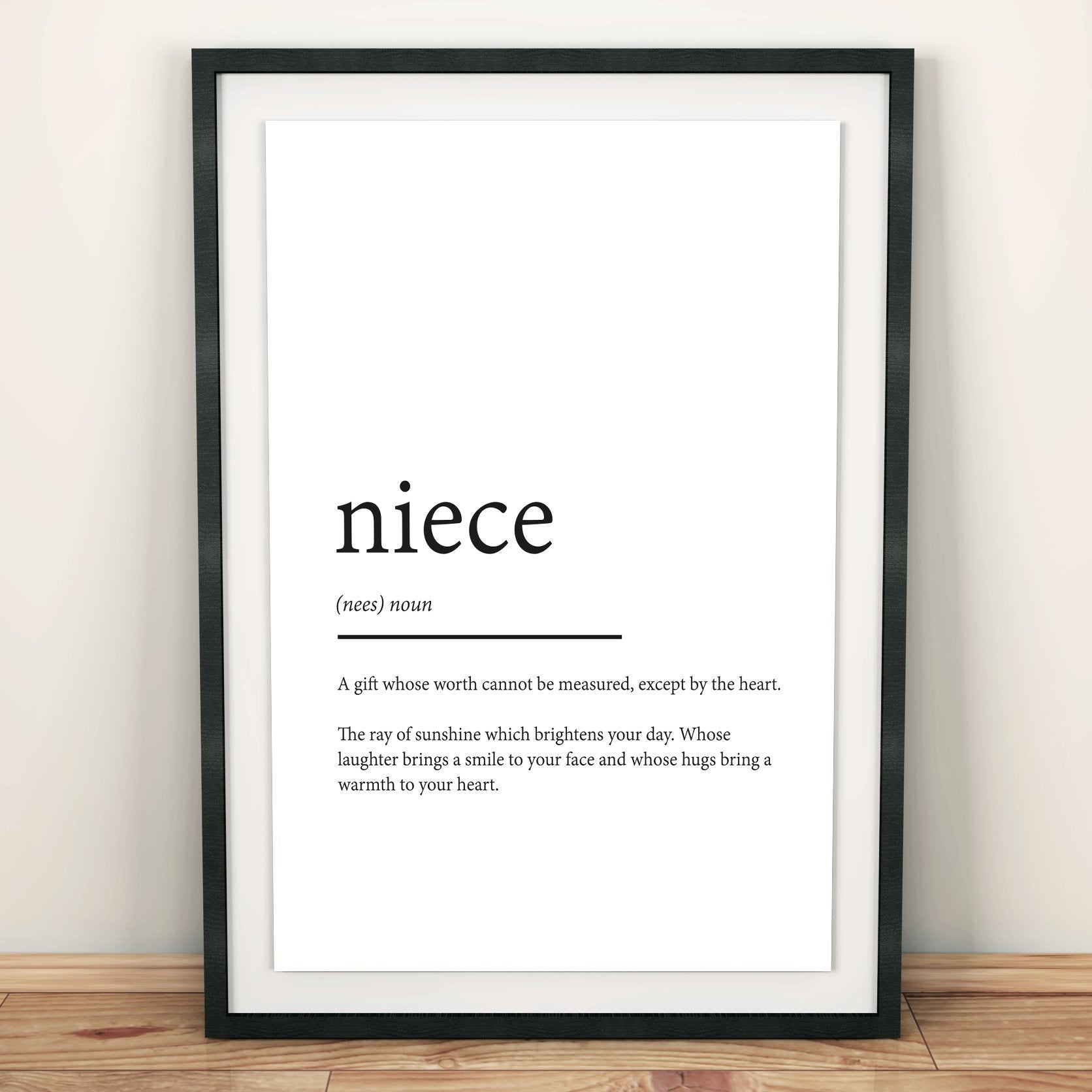 Niece Definition Poster Print | Family | Gift | Auntie and Uncle | Pos -  MostSuit