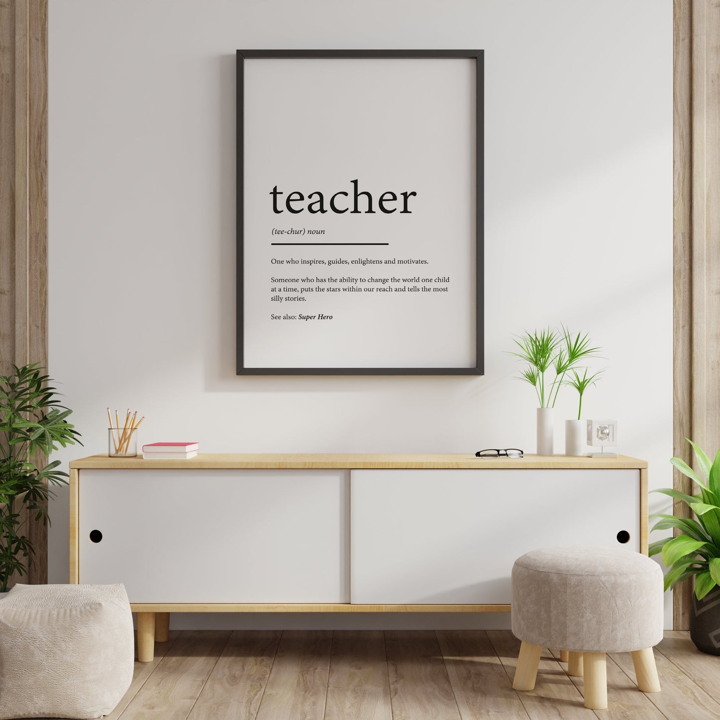 Teacher Definition Print | Typography | Family Prints | Gifts | School | Thank you | Poster