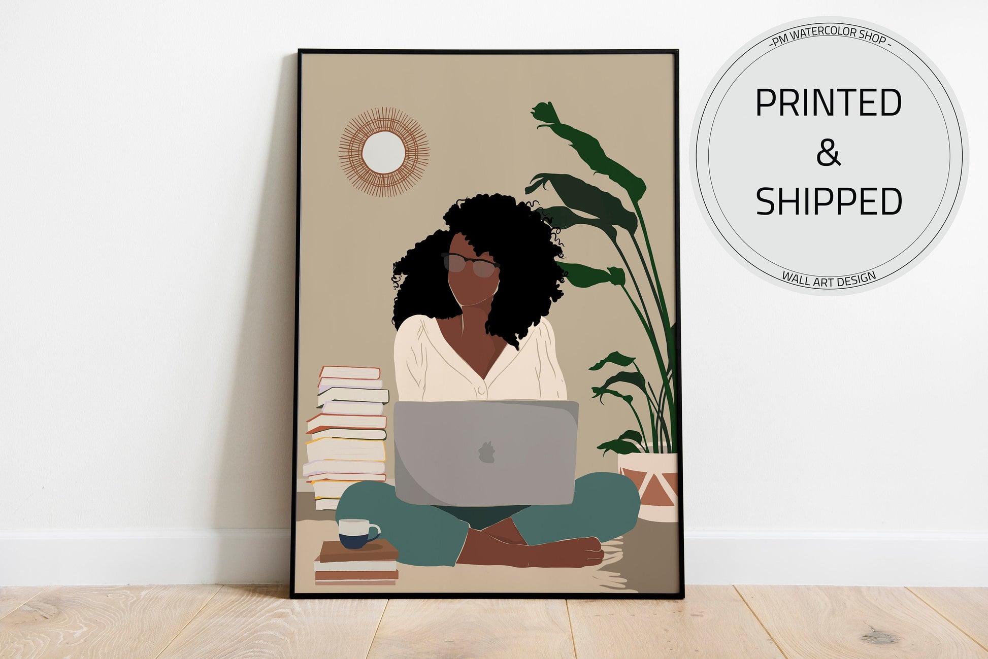 Black Woman Art, Black Poster, Book African American Woman Art, Art, Office Poster, Wall Decor, Poster Art, Print Art