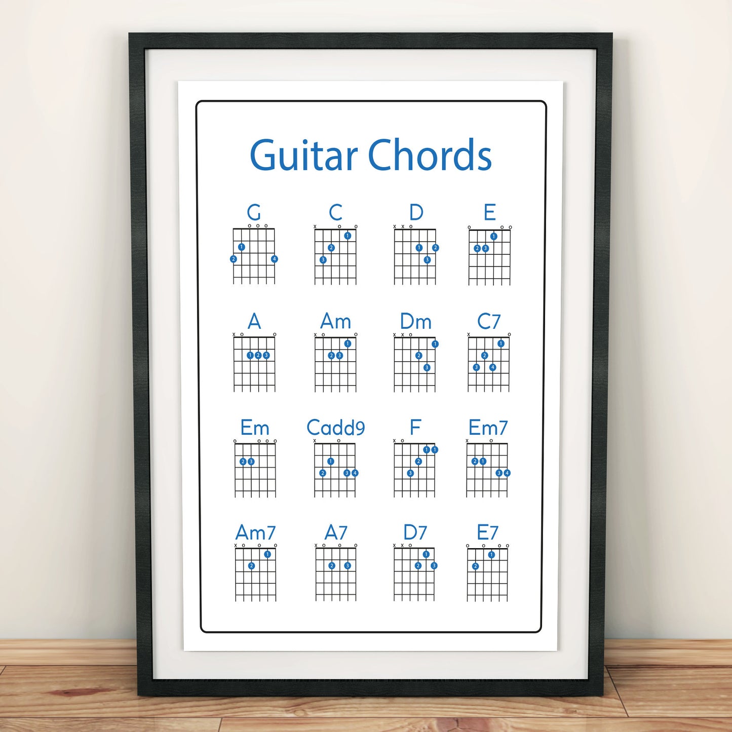 Guitar Chord Print | Music | Gift | Poster | Chords | Birthday