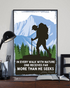 Hiking Poster In Every Walk With Nature Vintage Room Home Decor Wall Art Gifts Idea - Mostsuit
