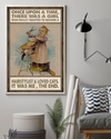 Hair Dresser Hairstylist Cat Poster Once Upon A Time There Was A Girl Vintage Room Home Decor Wall Art Gifts Idea - Mostsuit