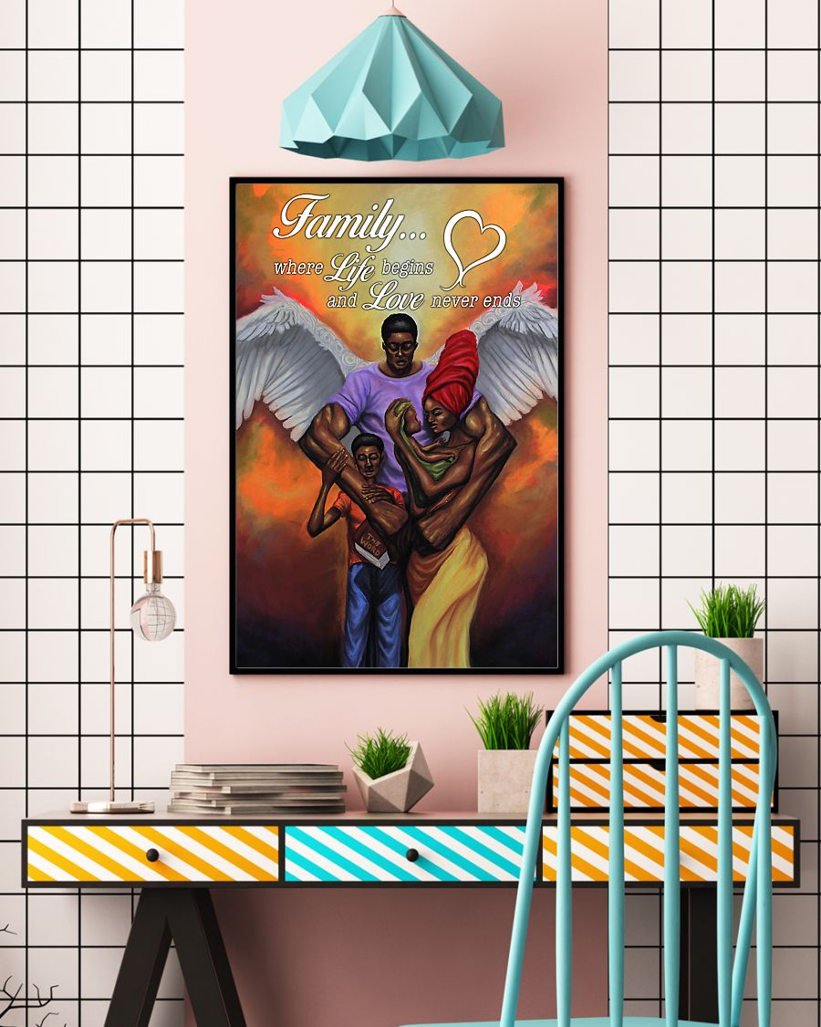 Black Afro Family Poster Vintage Room Home Decor Wall Art Gifts Idea - Mostsuit