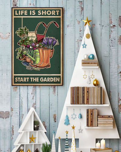 Gardener Garden Tools Loves Poster Life Is Short Vintage Gardening Room Home Decor Wall Art Gifts Idea - Mostsuit