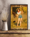 Country Girl Loves Horse And Dog Poster And She Lived Happily Ever After Vintage Room Home Decor Wall Art Gifts Idea - Mostsuit