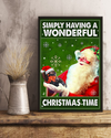 Dachshund Santa Claus Poster Simply Having A Wonderful Christmas Time Vintage Room Home Decor Wall Art Gifts Idea - Mostsuit