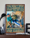Climbing Old Man Canvas Prints You Get Old When You Stop Climbing Vintage Wall Art Gifts Vintage Home Wall Decor Canvas - Mostsuit