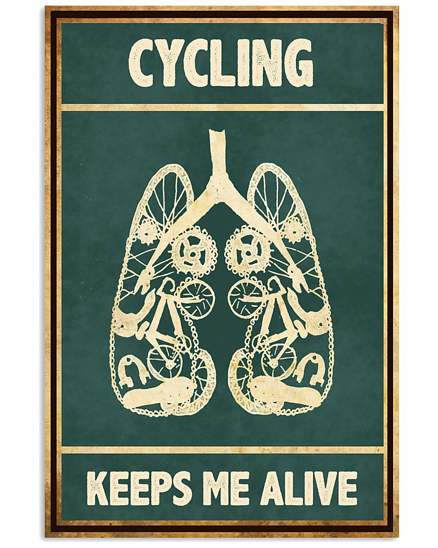 Cycling Keeps Me Alive Canvas Prints Vintage Wall Art Gifts Vintage Home Wall Decor Canvas - Mostsuit