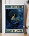 Mermaid Poster Sassy Since Birth Salty By Choice Vintage Room Home Decor Wall Art Gifts Idea - Mostsuit