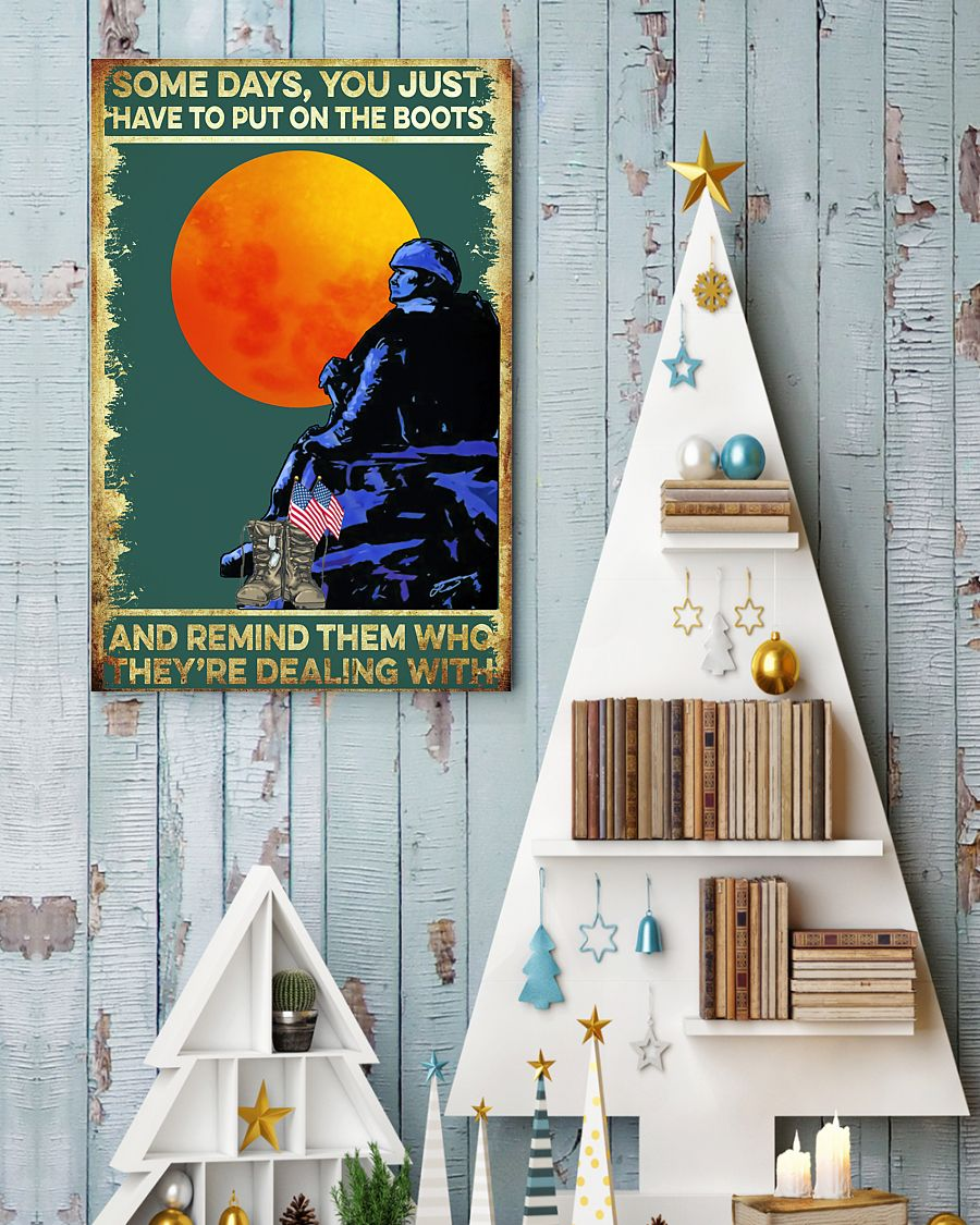 Veteran Canvas Prints Some Days You Just Have To Put On The Boots Vintage Wall Art Gifts Vintage Home Wall Decor Canvas - Mostsuit