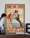 Swimming Dog Loves Canvas Prints And She Lived Happily Ever After Vintage Wall Art Gifts Vintage Home Wall Decor Canvas - Mostsuit