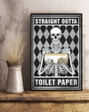 Skeleton Toilet Paper Canvas Prints Straight Outta Funny Quarantine Wall Art Gifts Vintage Home Wall Decor Canvas - Mostsuit