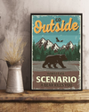 Bear Canvas Prints Go Outside Worst Case Scenario A Bear Kills You Vintage Wall Art Gifts Vintage Home Wall Decor Canvas - Mostsuit