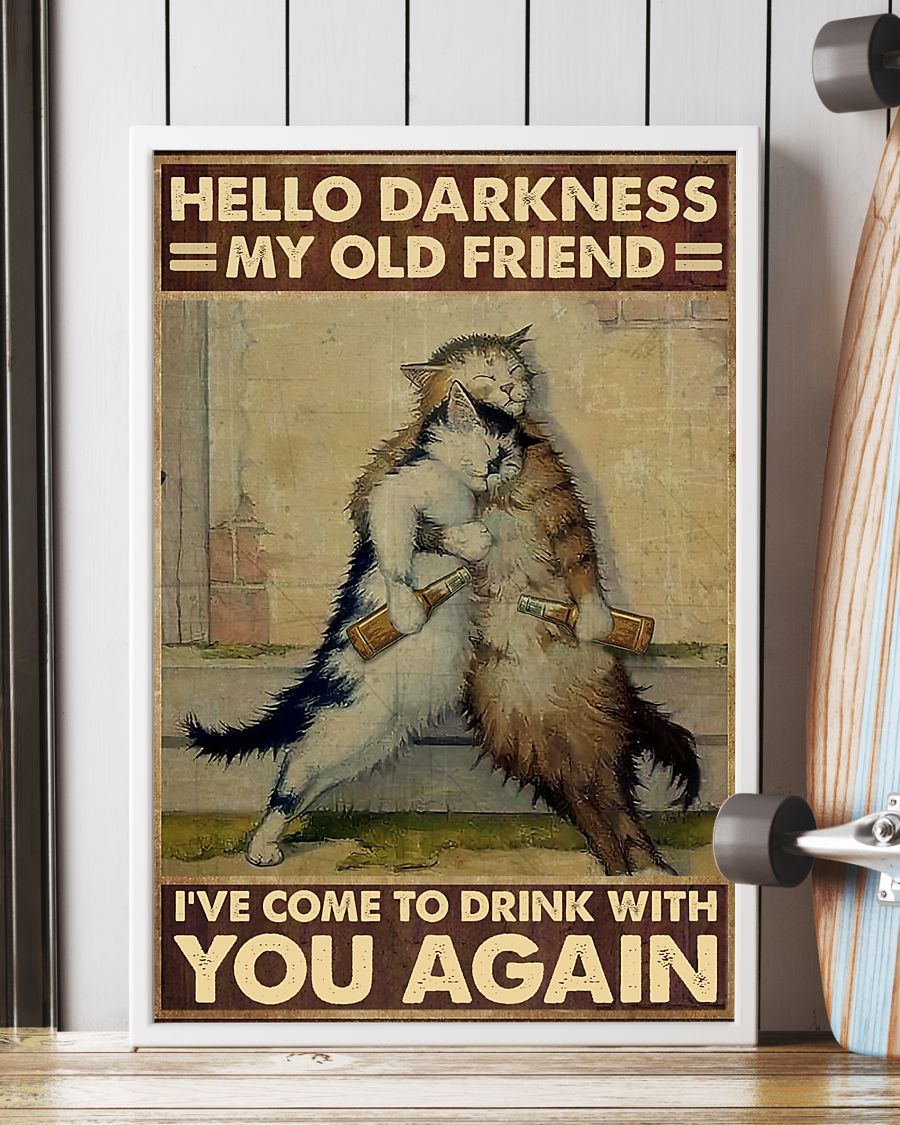 Cat Beer Loves Poster I've Come To Drink With You Again Vintage Room Home Decor Wall Art Gifts Idea - Mostsuit