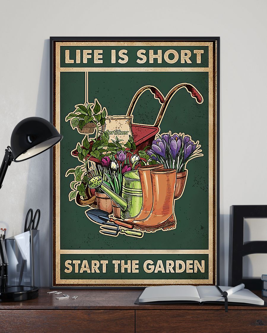 Gardener Garden Tools Loves Canvas Prints Life Is Short Vintage Gardening Wall Art Gifts Vintage Home Wall Decor Canvas - Mostsuit