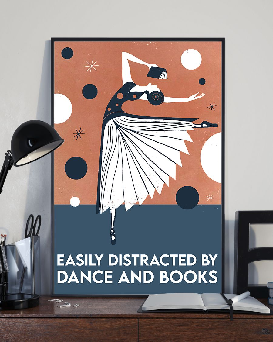 Dance And Books Canvas Prints Easily Distracted Vintage Wall Art Gifts Vintage Home Wall Decor Canvas - Mostsuit