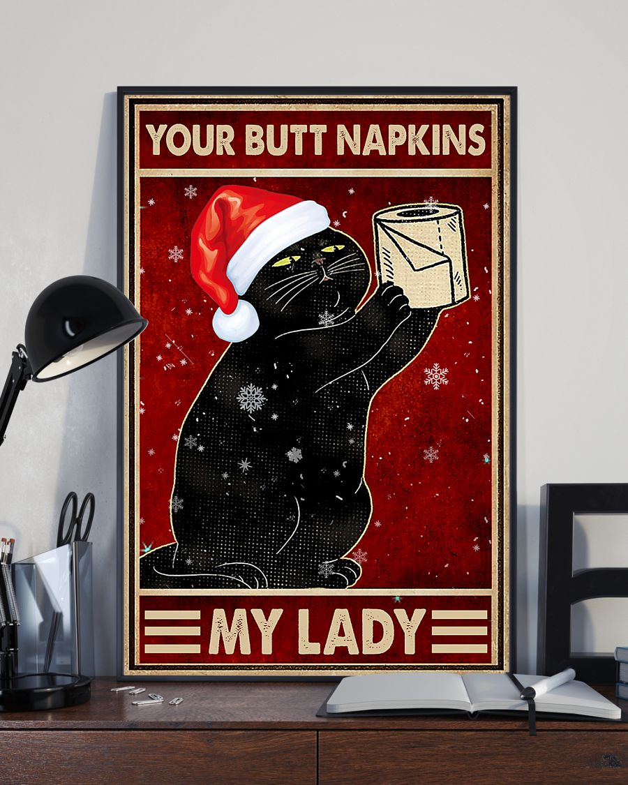 Black Cat Toilet Paper Canvas Prints Your Butt Napkins My Lady Christmas Vintage Wall Art Gifts Vintage Home Wall Decor Canvas - Mostsuit
