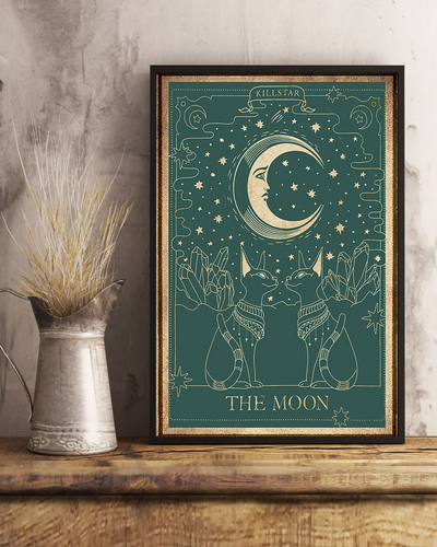 Cat The Moon Poster Vintage Room Home Decor Wall Art Gifts Idea - Mostsuit