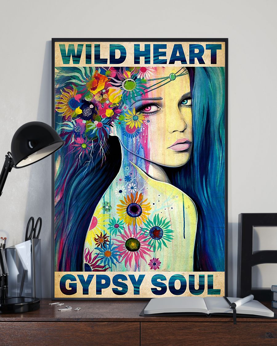 Gardening Girl Canvas Prints Wild Heart Gypsy Soul Vintage Wall Art Gifts Vintage Home Wall Decor Canvas - Mostsuit