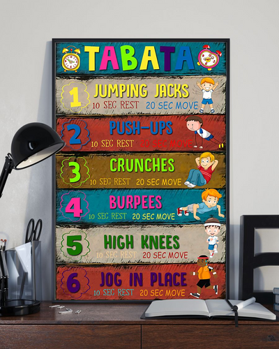 Tabata Poster Classroom Vintage Room Home Decor Wall Art Gifts Idea - Mostsuit