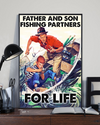 Fishing Loves Poster Father and Son Partners for Life Vintage Room Home Decor Wall Art Gifts Idea - Mostsuit