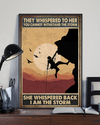 Climbing Hiking Girl Poster I Am The Storm Vintage Room Home Decor Wall Art Gifts Idea - Mostsuit