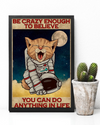 Cat Astronaut Poster Be Crazy Enough To Believe You Can Do Anything Vintage Room Home Decor Wall Art Gifts Idea - Mostsuit