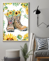 Sunflower Combat Boots Veteran Poster Vintage Room Home Decor Wall Art Gifts Idea - Mostsuit