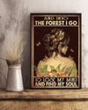 Butterfly Girl Poster Into The Forest Lose My Mind And Find My Soul Vintage Room Home Decor Wall Art Gifts Idea - Mostsuit