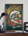 Surfing Skeleton Canvas Prints Wild Waves Make Me Feel Alive Vintage Wall Art Gifts Vintage Home Wall Decor Canvas - Mostsuit