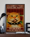Cat Billiards Canvas Prints Vintage Wall Art Gifts Billiards And Punk Make Me Happy Vintage Home Wall Decor Canvas - Mostsuit