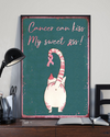 Cat Breast Cancer Canvas Prints Cancer Can Kiss My Sweet Ass Vintage Wall Art Gifts Vintage Home Wall Decor Canvas - Mostsuit