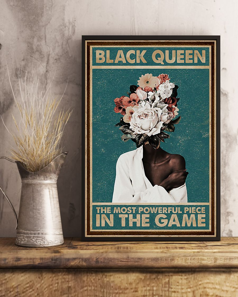Black Queen In The Game Canvas Prints Vintage Wall Art Gifts Vintage Home Wall Decor Canvas - Mostsuit