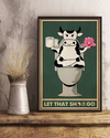 Cow Yoga Toilet Funny Poster Let That Shit Go Vintage Room Home Decor Wall Art Gifts Idea - Mostsuit