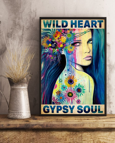 Gardening Girl Canvas Prints Wild Heart Gypsy Soul Vintage Wall Art Gifts Vintage Home Wall Decor Canvas - Mostsuit