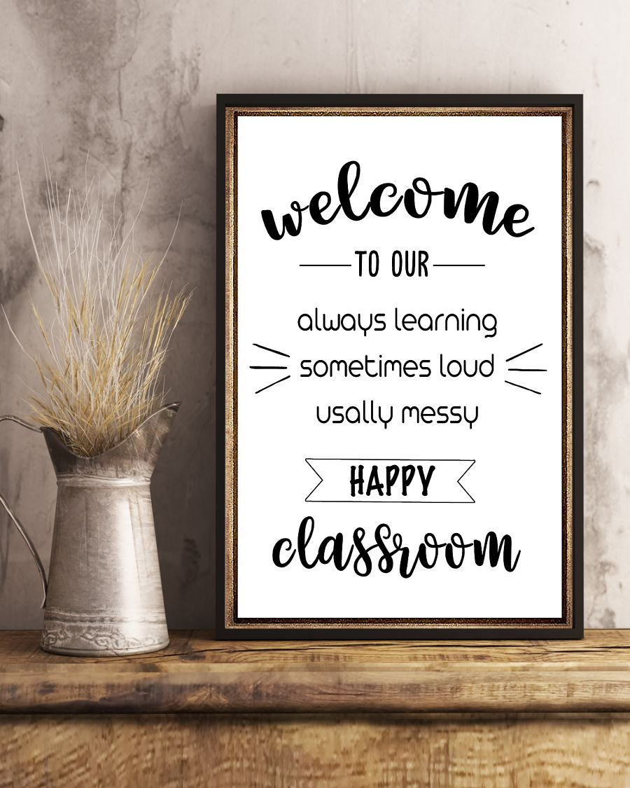 Welcome To Our Classroom Canvas Prints Teacher Wall Art Gifts Vintage Home Wall Decor Canvas - Mostsuit