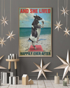 Yoga Cow Canvas Prints And She Lived Happily Ever After Vintage Wall Art Gifts Vintage Home Wall Decor Canvas - Mostsuit