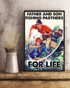 Fishing Loves Poster Father and Son Partners for Life Vintage Room Home Decor Wall Art Gifts Idea - Mostsuit