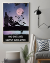 Book Cat Loves Poster And She Lived Happily Ever After Vintage Room Home Decor Wall Art Gifts Idea - Mostsuit