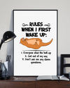 Otter Rules When I First Wake Up Poster Vintage Room Home Decor Wall Art Gifts Idea - Mostsuit