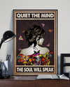 Butterfly Girl Poster Quite The Mind The Soul Will Speak Vintage Room Home Decor Wall Art Gifts Idea - Mostsuit