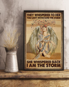 Music Girl Angle Wings She Whispered Back I Am The Storm Poster Vintage Room Home Decor Wall Art Gifts Idea - Mostsuit
