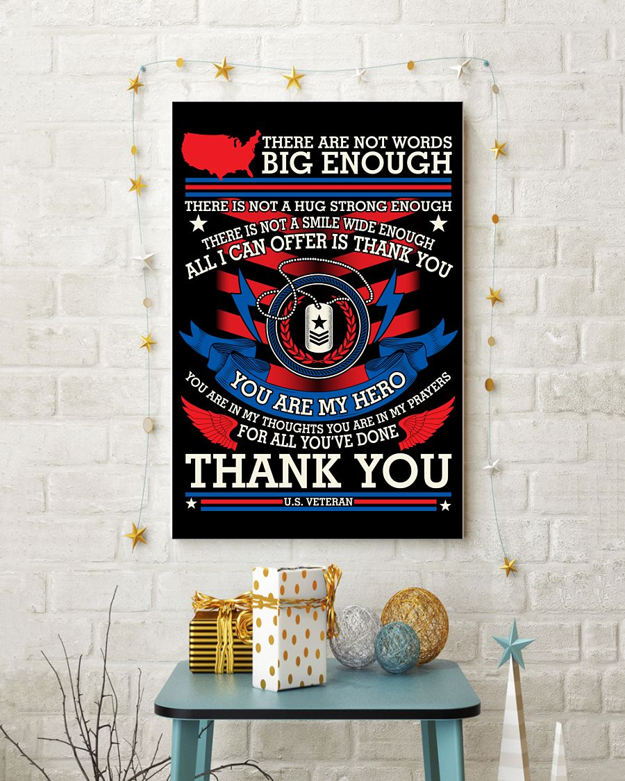 Thank You Veteran You Are My Hero Canvas Prints Vintage Wall Art Gifts Vintage Home Wall Decor Canvas - Mostsuit