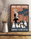 Shih Tzu Canvas Prints And She Lived Happily Ever After Vintage Wall Art Gifts Vintage Home Wall Decor Canvas - Mostsuit