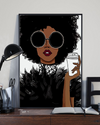 Black Girl Afro Women Coffee Loves Canvas Prints Vintage Wall Art Gifts Vintage Home Wall Decor Canvas - Mostsuit
