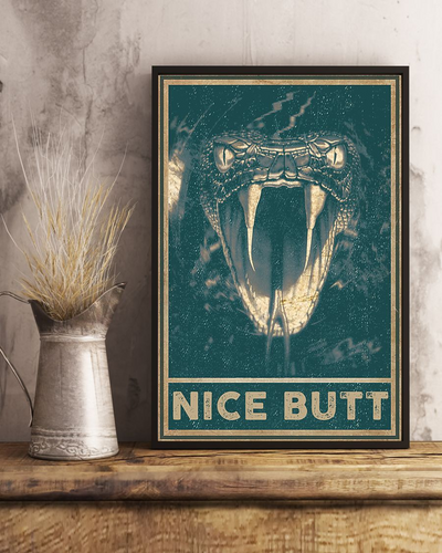 Snake Nice Butt Funny Canvas Prints Snakes Loves Vintage Wall Art Gifts Vintage Home Wall Decor Canvas - Mostsuit