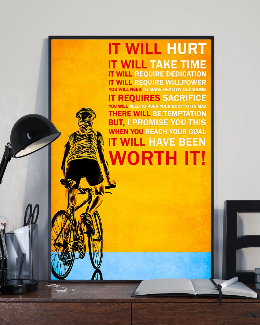 Cycling It Will Have Been Worth It Canvas Prints Wall Art Gifts Vintage Home Wall Decor Canvas - Mostsuit